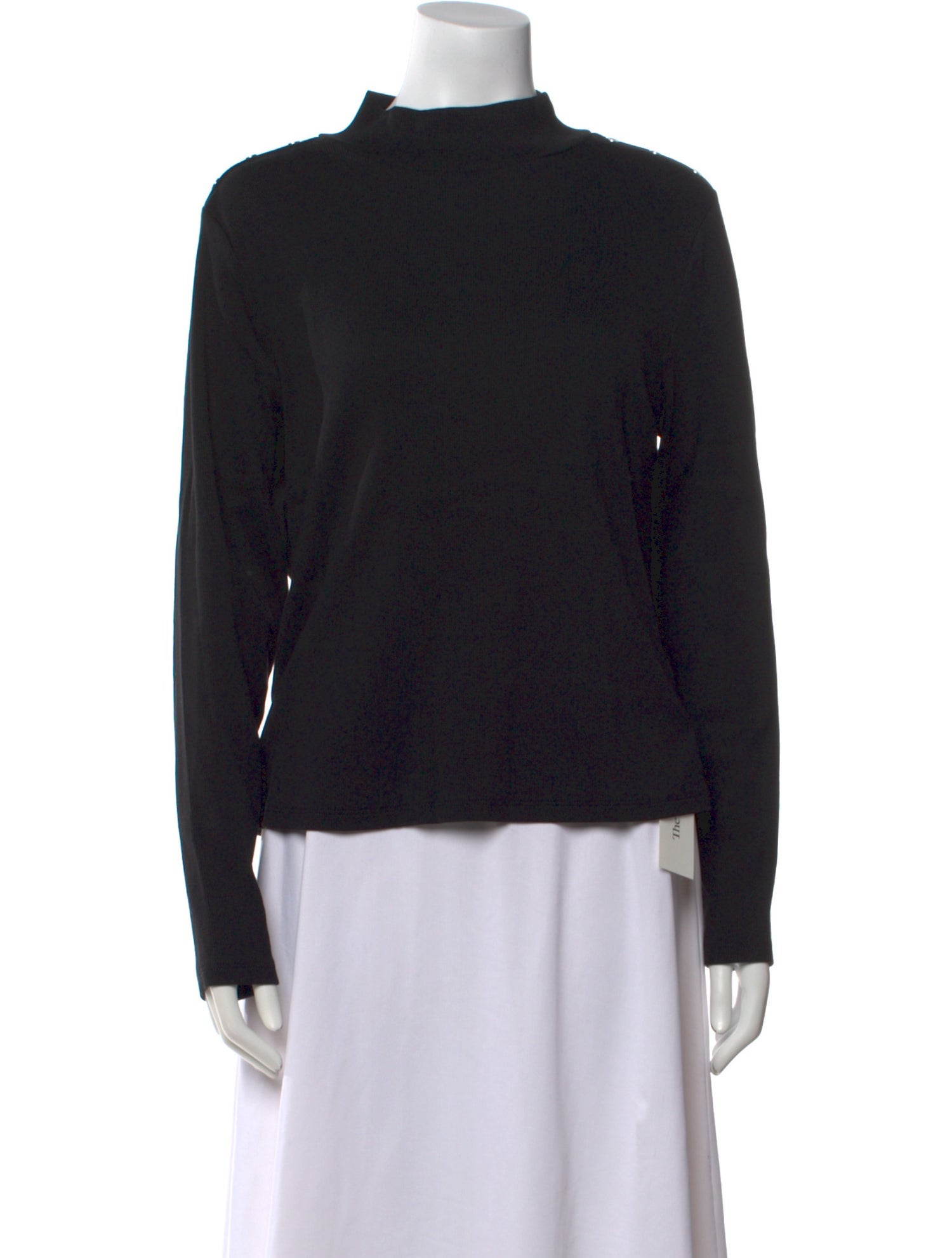 Veronica Beard Mock Neck Long Sleeve Sweatshirt