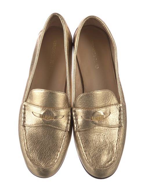 Veronica Beard Leather Whipstitch Trim Loafers