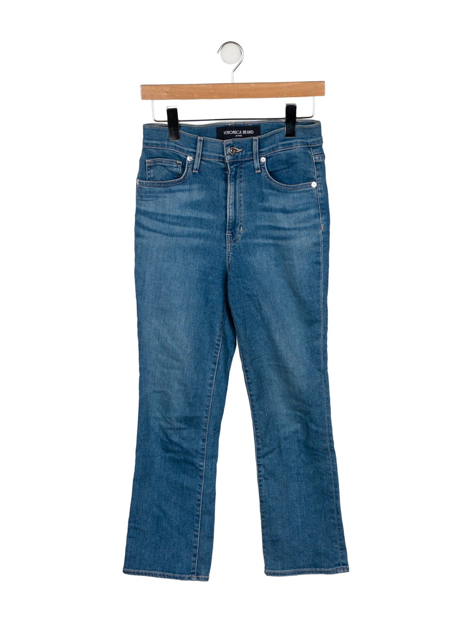 Veronica Beard High-Rise Straight Leg Jeans
