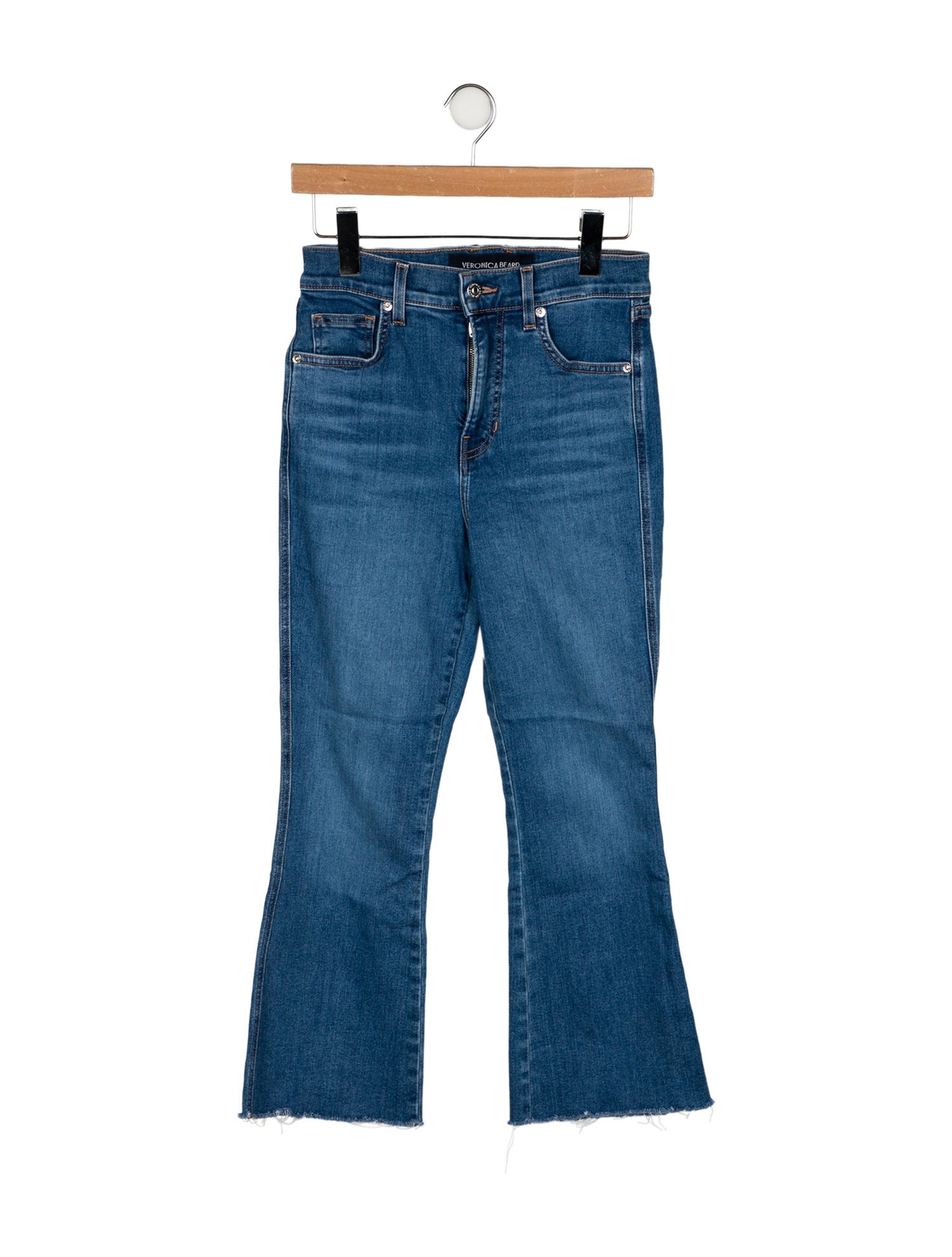 Veronica Beard Mid-Rise Wide Leg Jeans