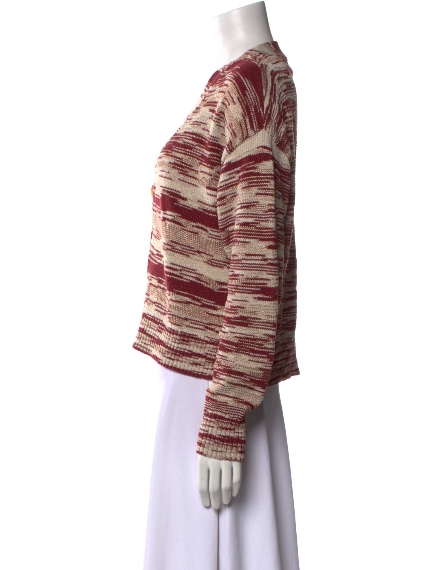 Veronica Beard Striped V-Neck Sweater