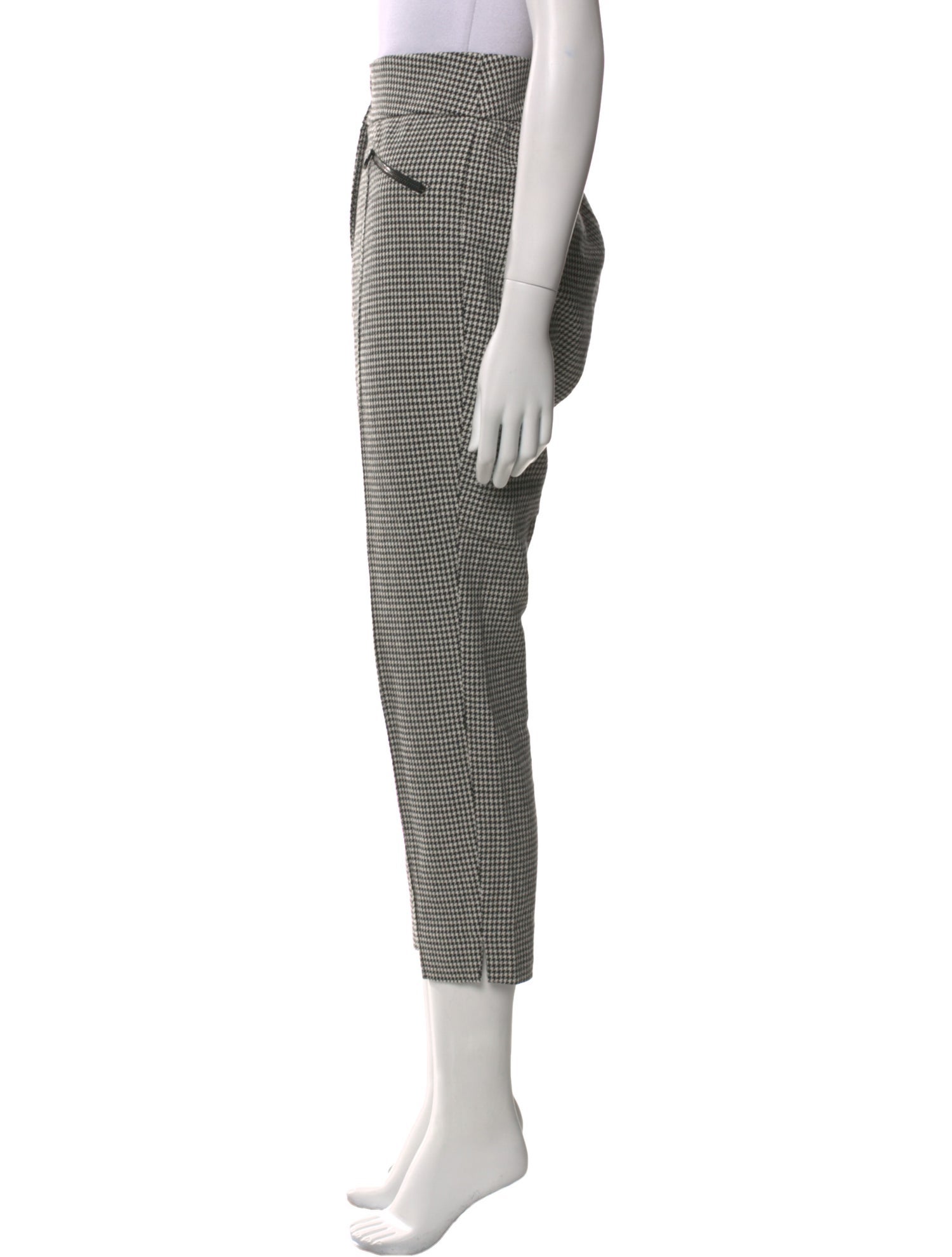 Veronica Beard Houndstooth Print Straight Leg Pants