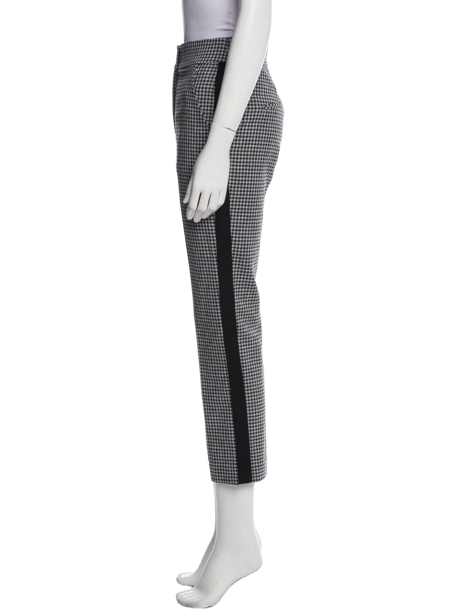 Veronica Beard Plaid Print Straight Leg Pants