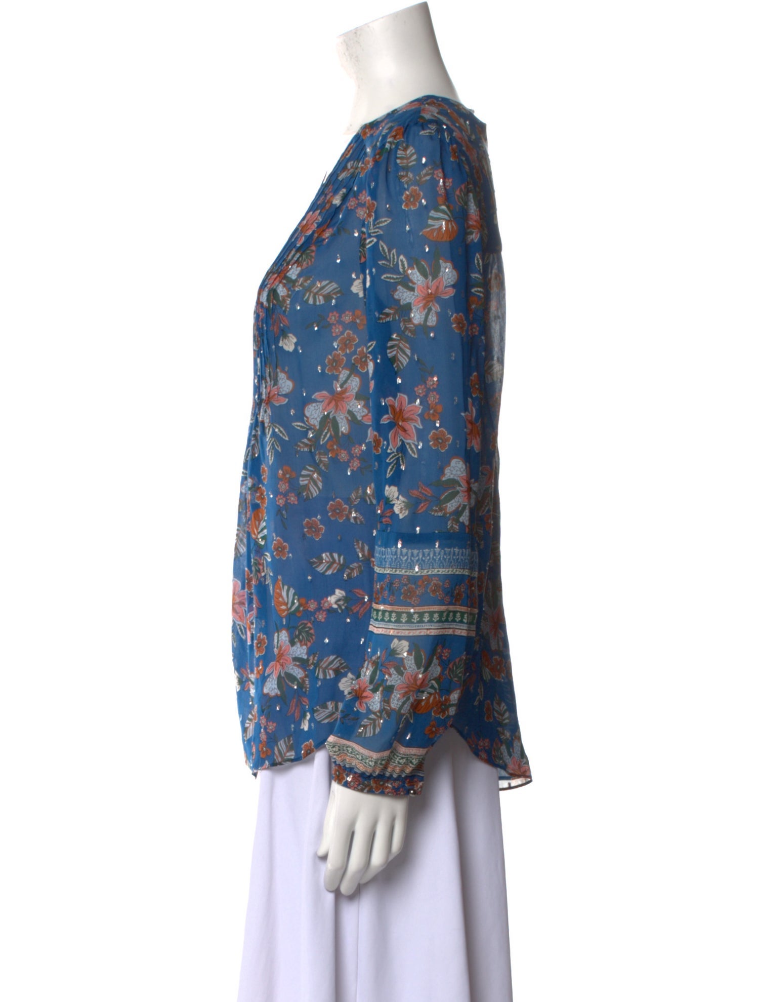 Veronica Beard Silk Floral Print Blouse