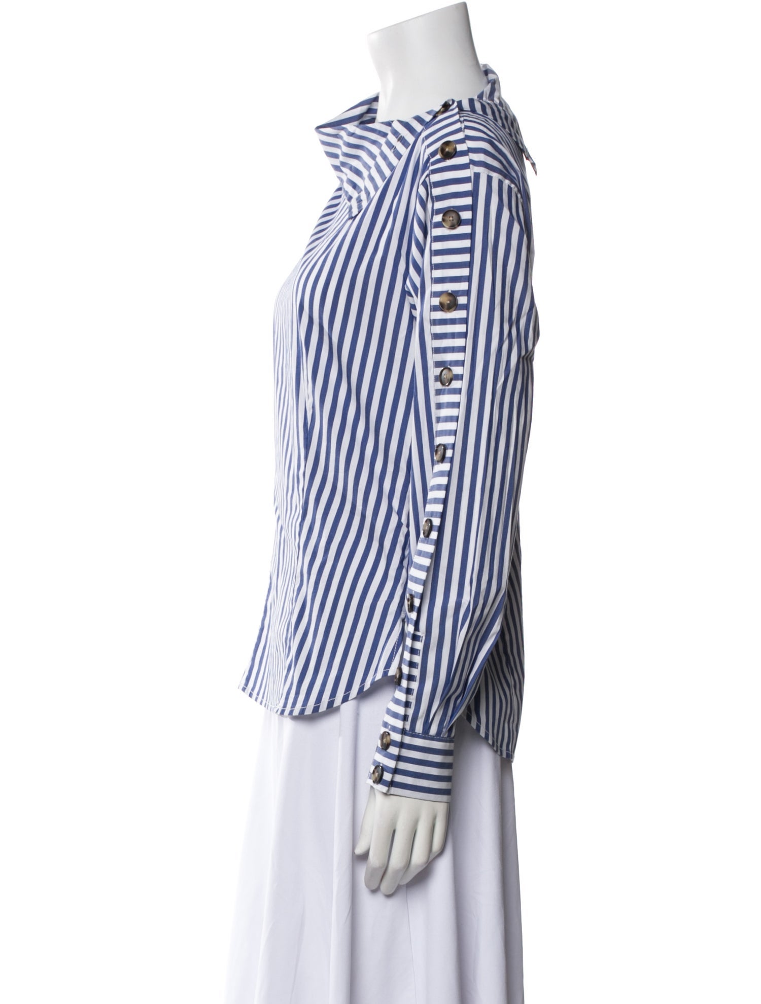 Veronica Beard Striped Cowl Neck Top