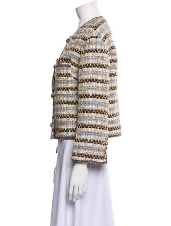 Veronica Beard Tweed Pattern Evening Jacket