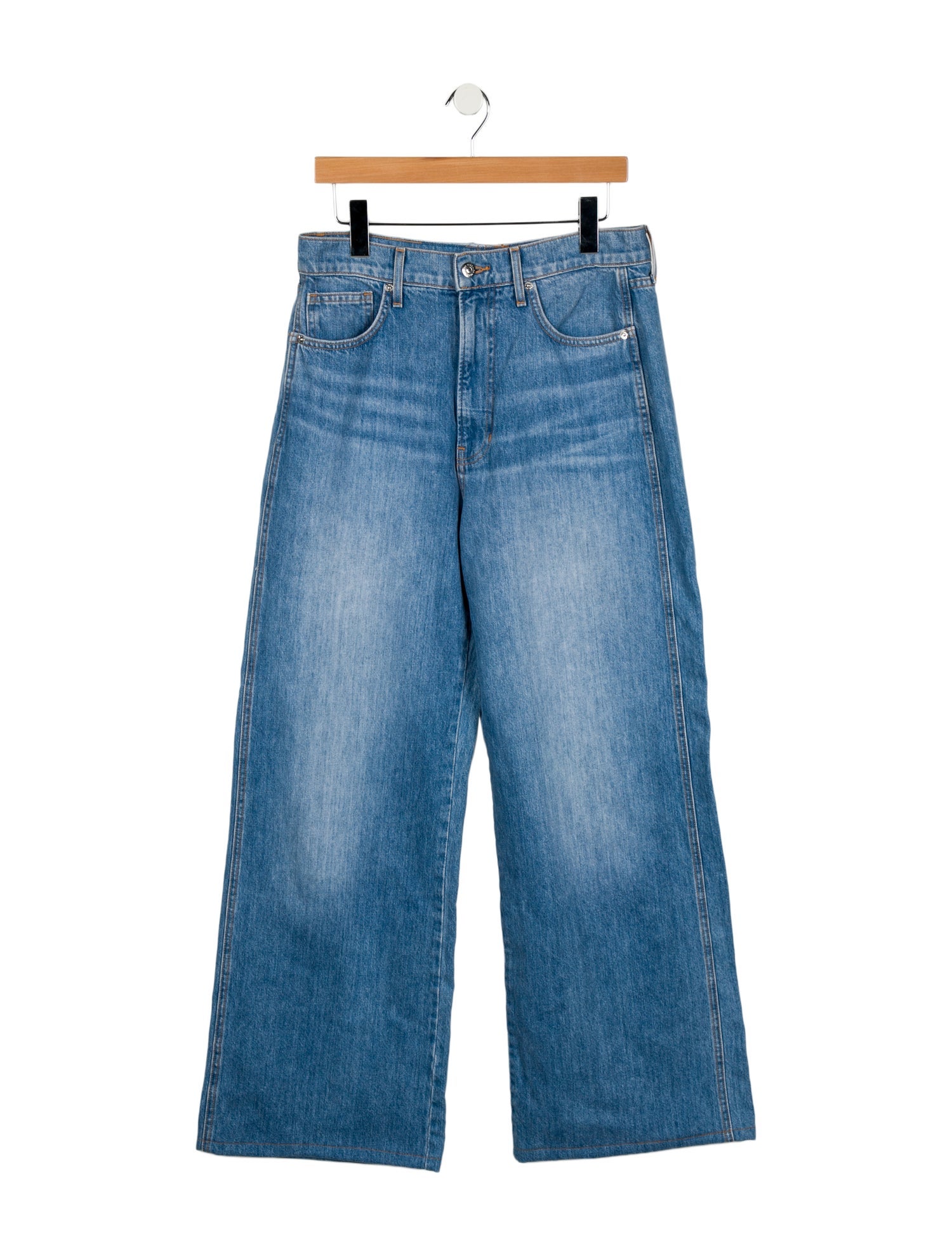 Veronica Beard High-Rise Wide Leg Jeans