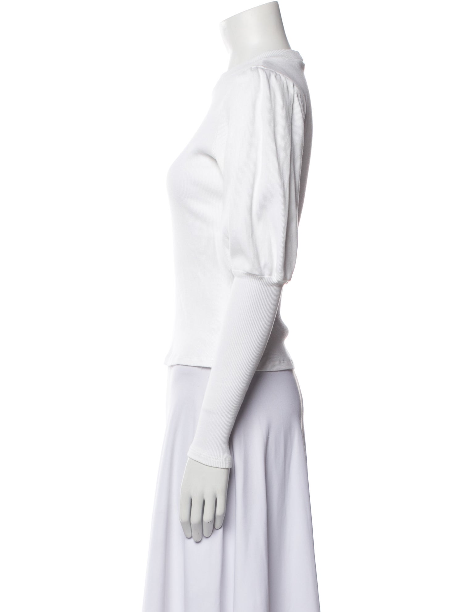 Veronica Beard Crew Neck Long Sleeve Top