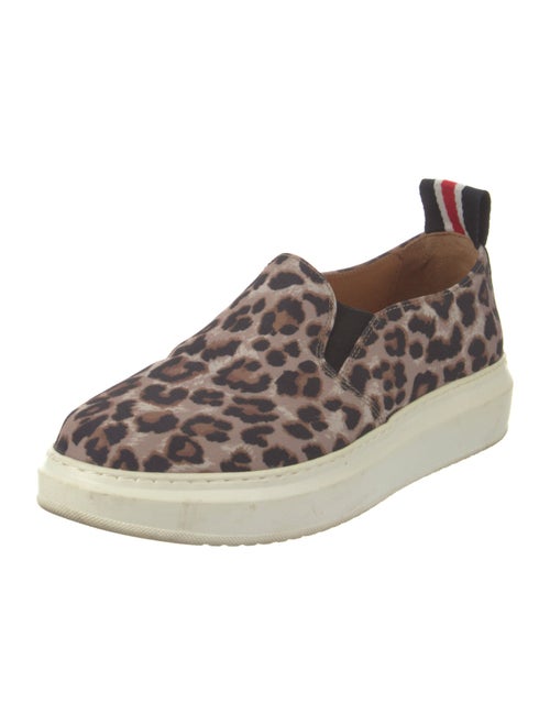 Veronica Beard Canvas Animal Print Sneakers