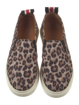 Veronica Beard Canvas Animal Print Sneakers