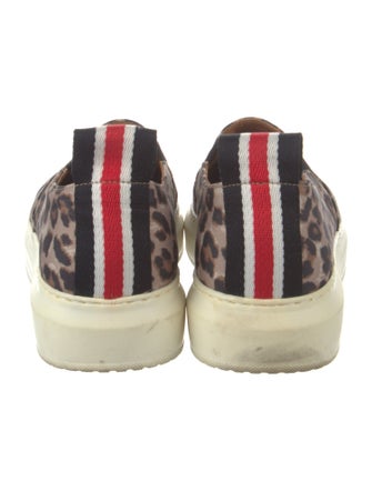 Veronica Beard Canvas Animal Print Sneakers
