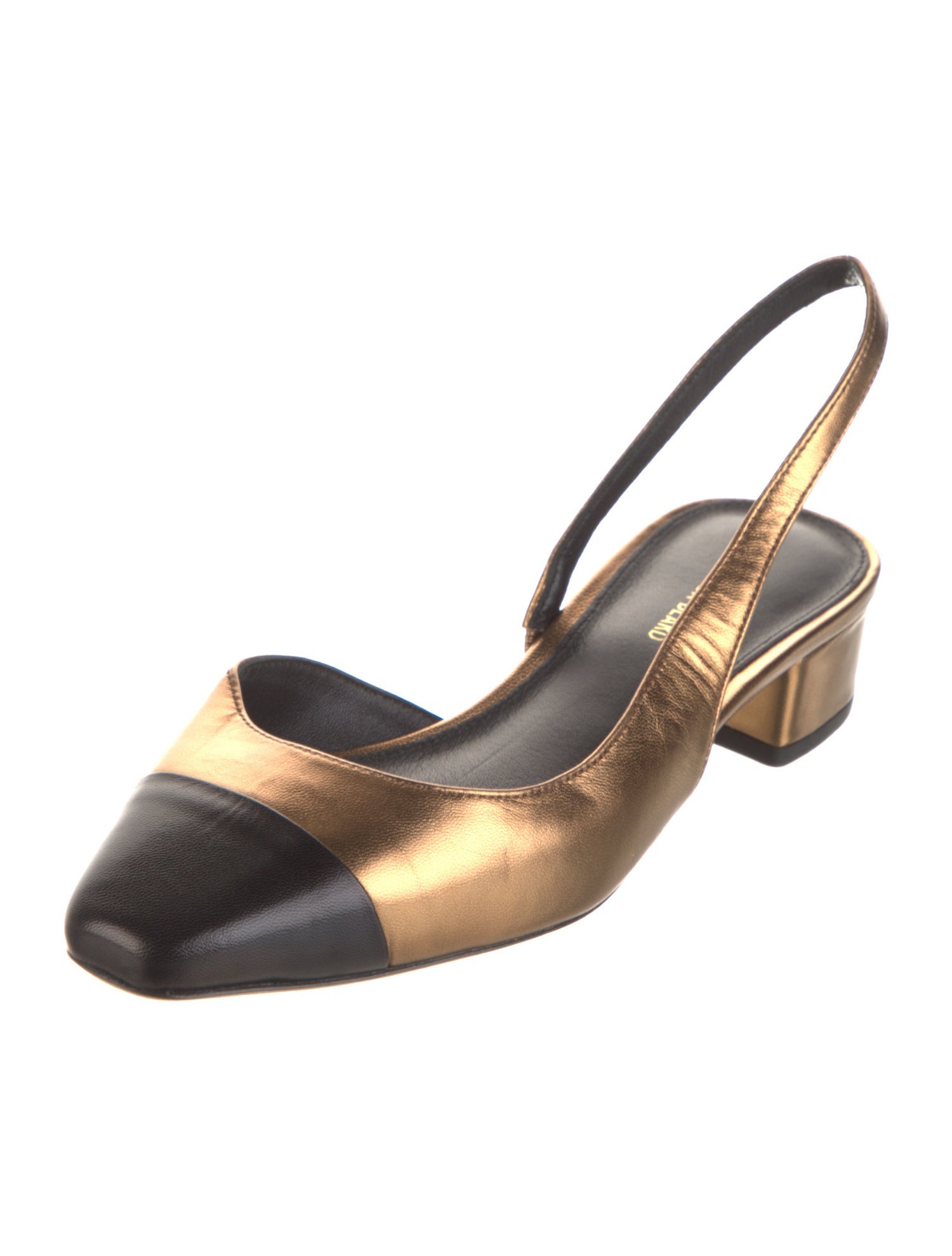 Veronica Beard Leather Colorblock Pattern Slingback Pumps