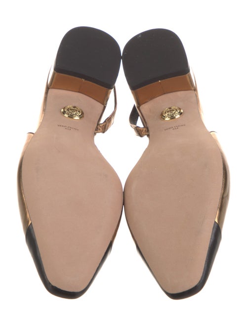 Veronica Beard Leather Colorblock Pattern Slingback Pumps