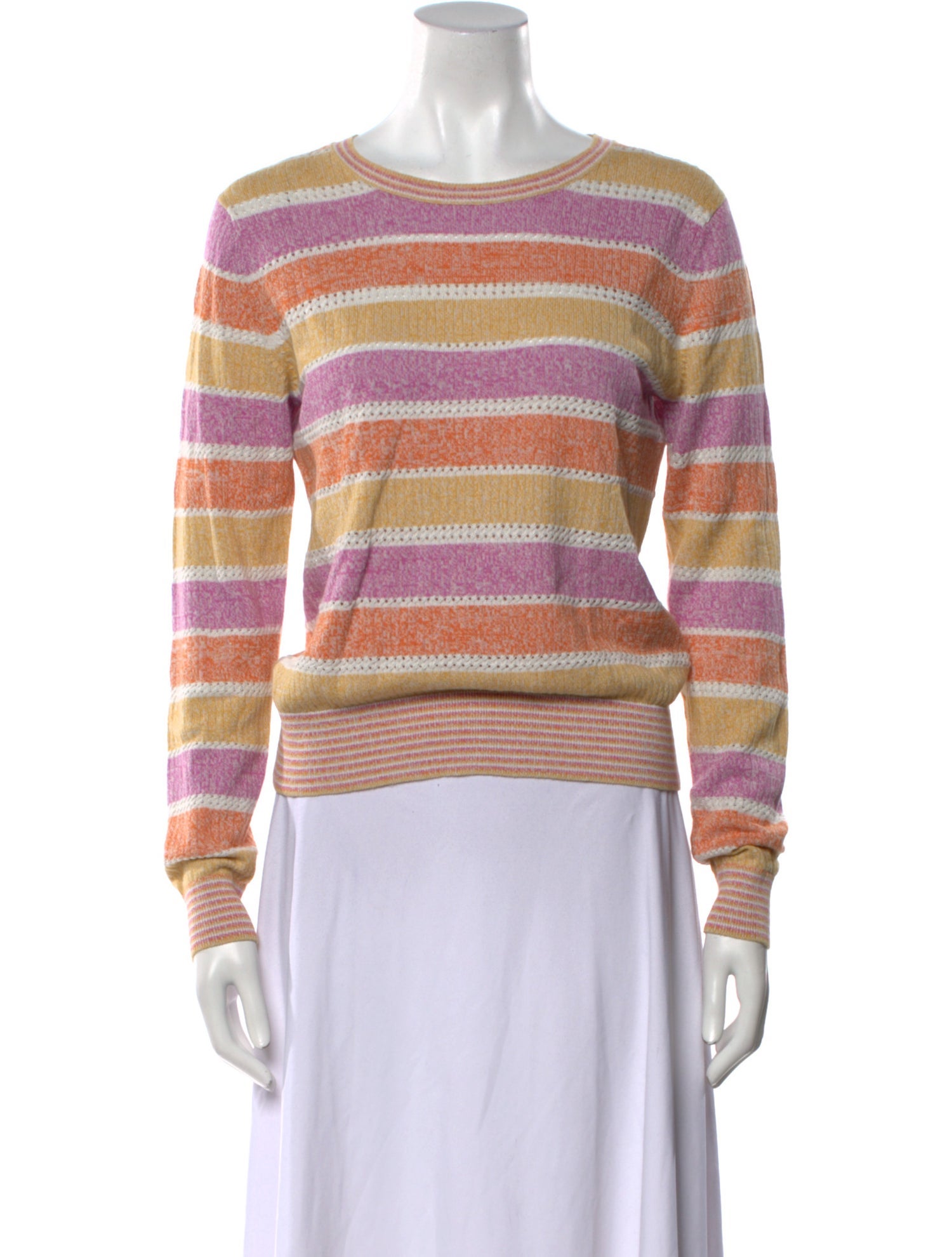 Veronica Beard Striped Crew Neck Sweater