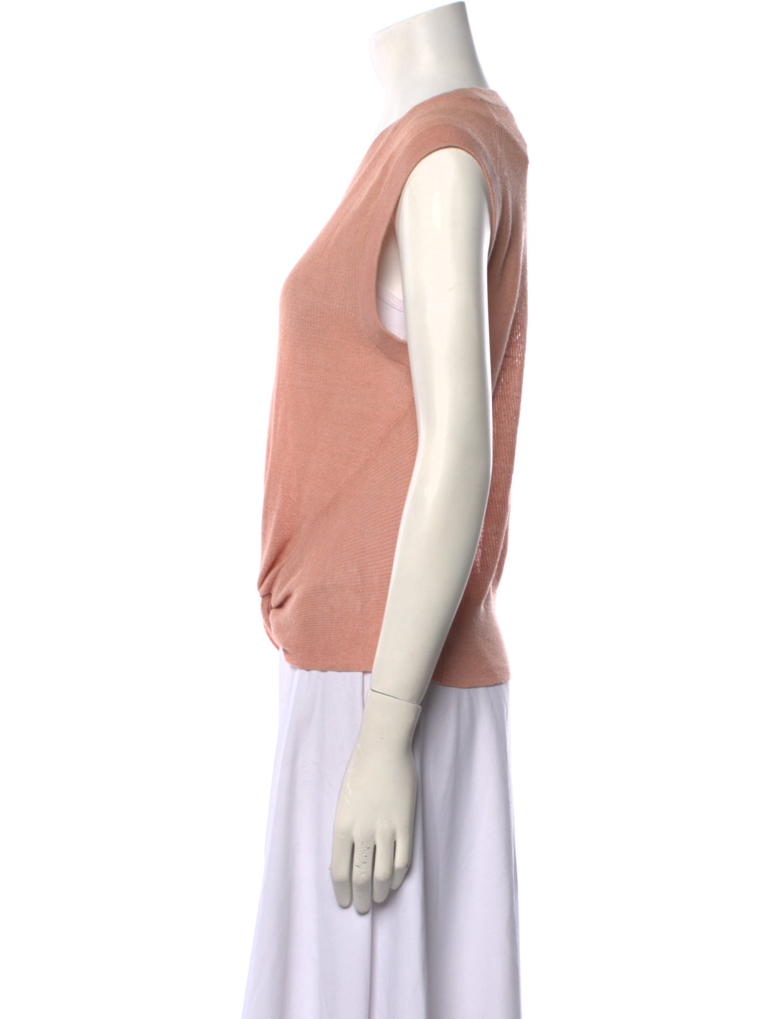 Veronica Beard Linen Scoop Neck Top