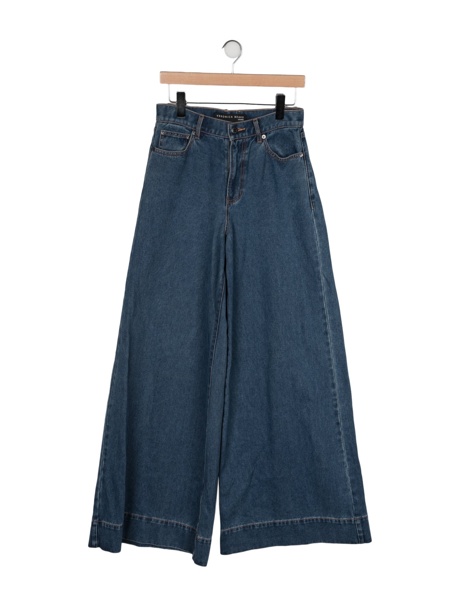 Veronica Beard High-Rise Wide Leg Jeans