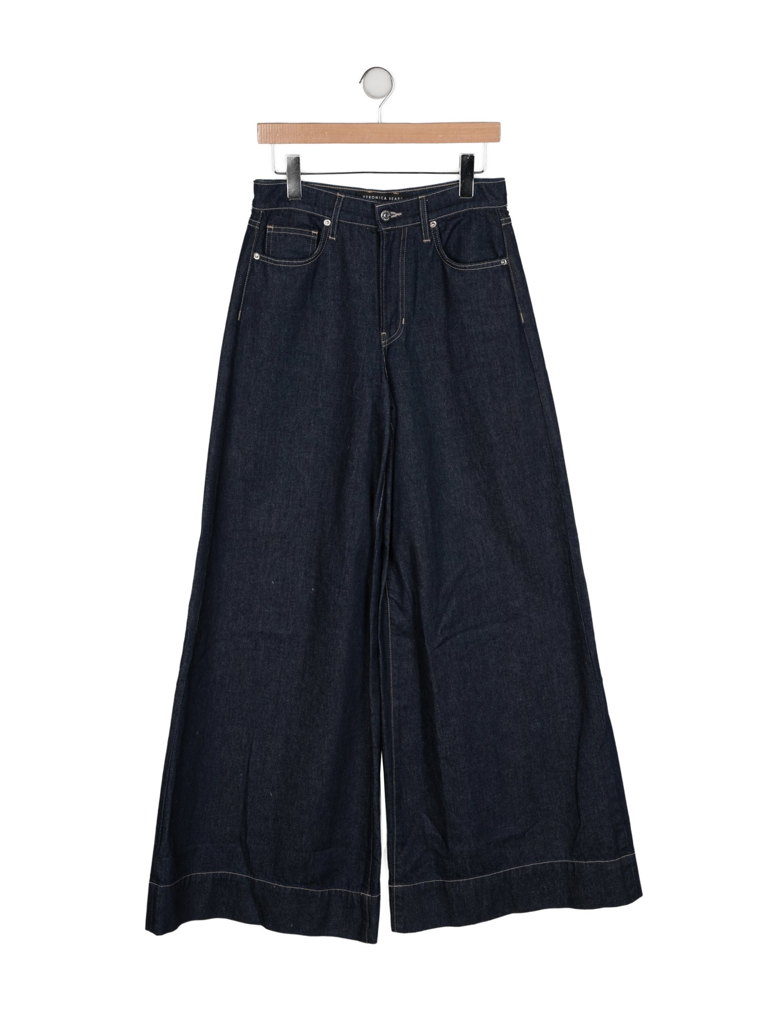 Veronica Beard High-Rise Wide Leg Jeans
