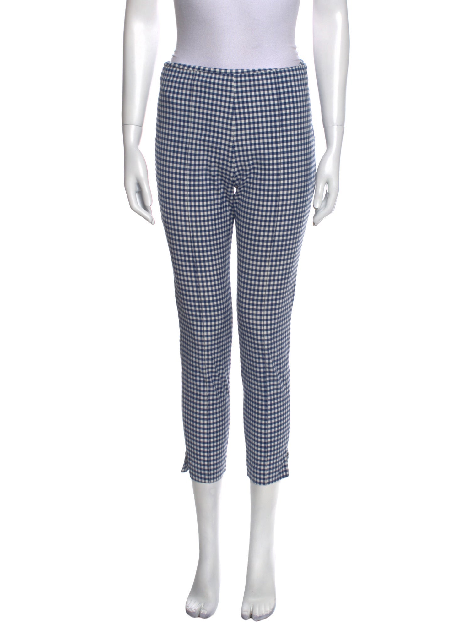 Veronica Beard Plaid Print Skinny Leg Pants