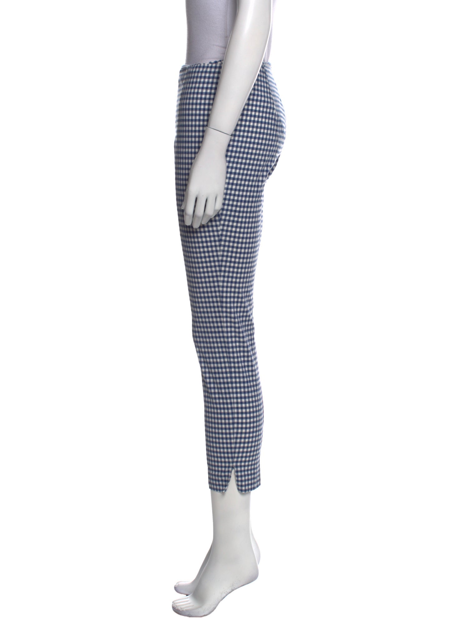 Veronica Beard Plaid Print Skinny Leg Pants