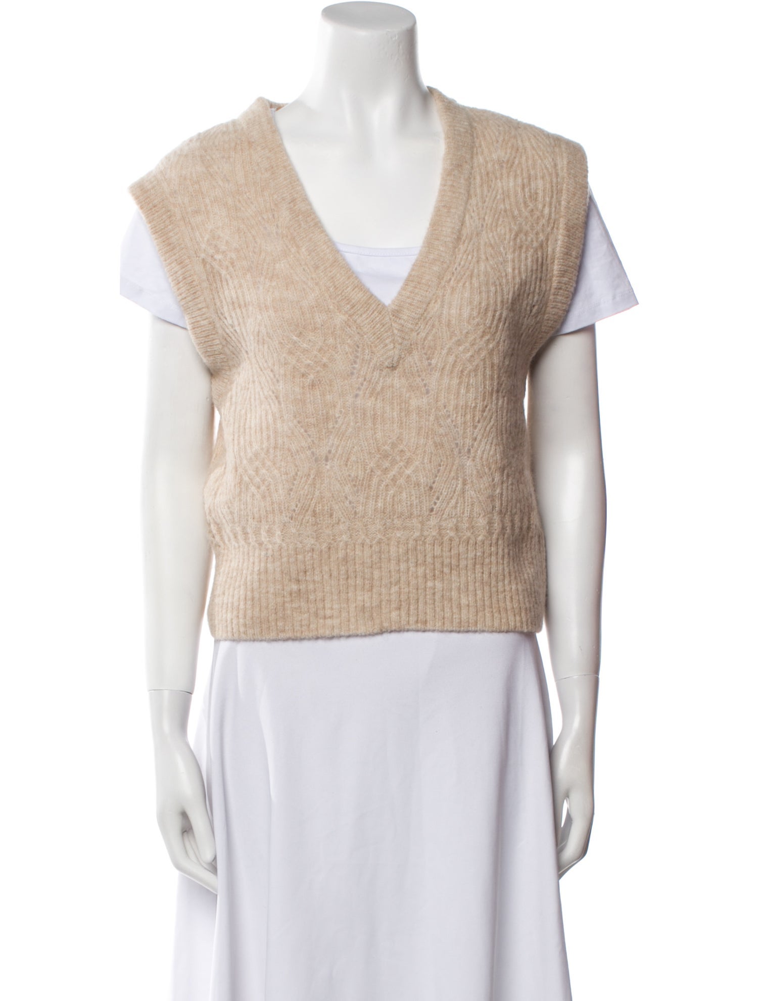 Veronica Beard Baby Alpaca V-Neck Sweater