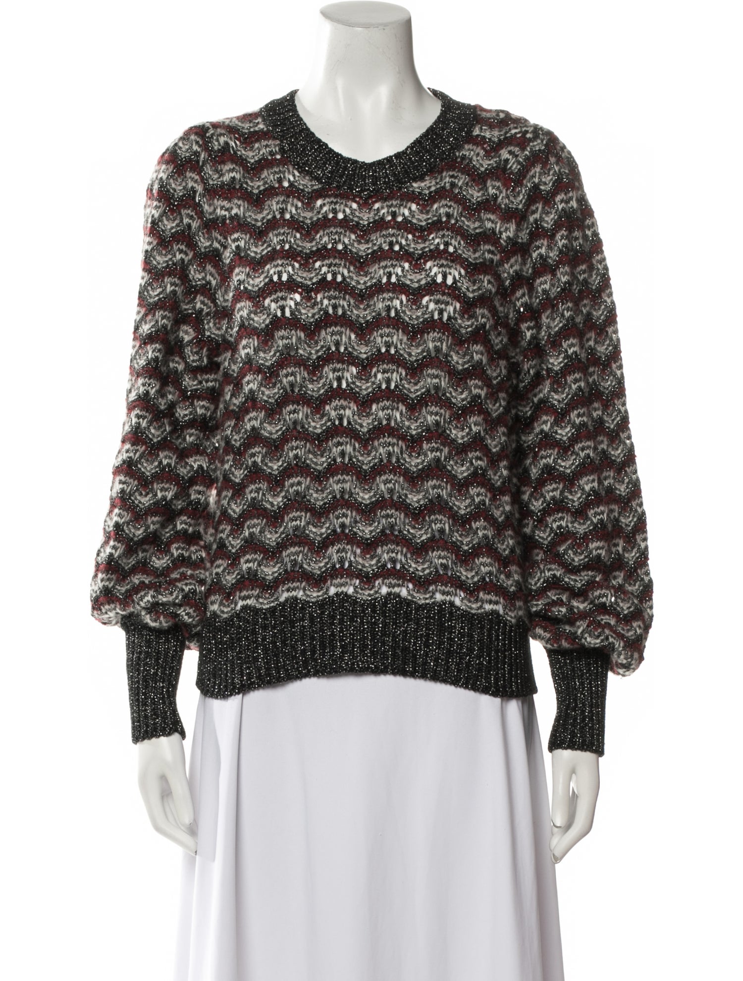 Veronica Beard Printed Crew Neck Sweater