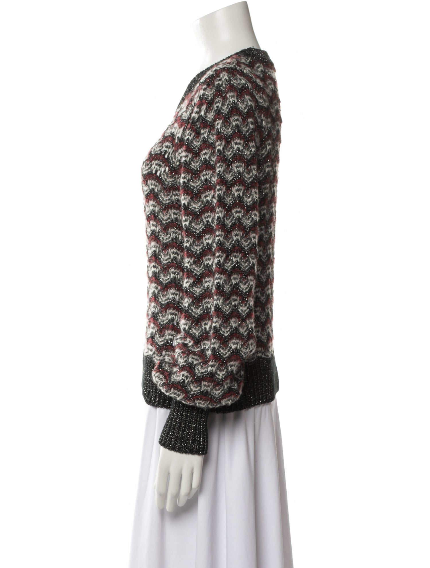 Veronica Beard Printed Crew Neck Sweater