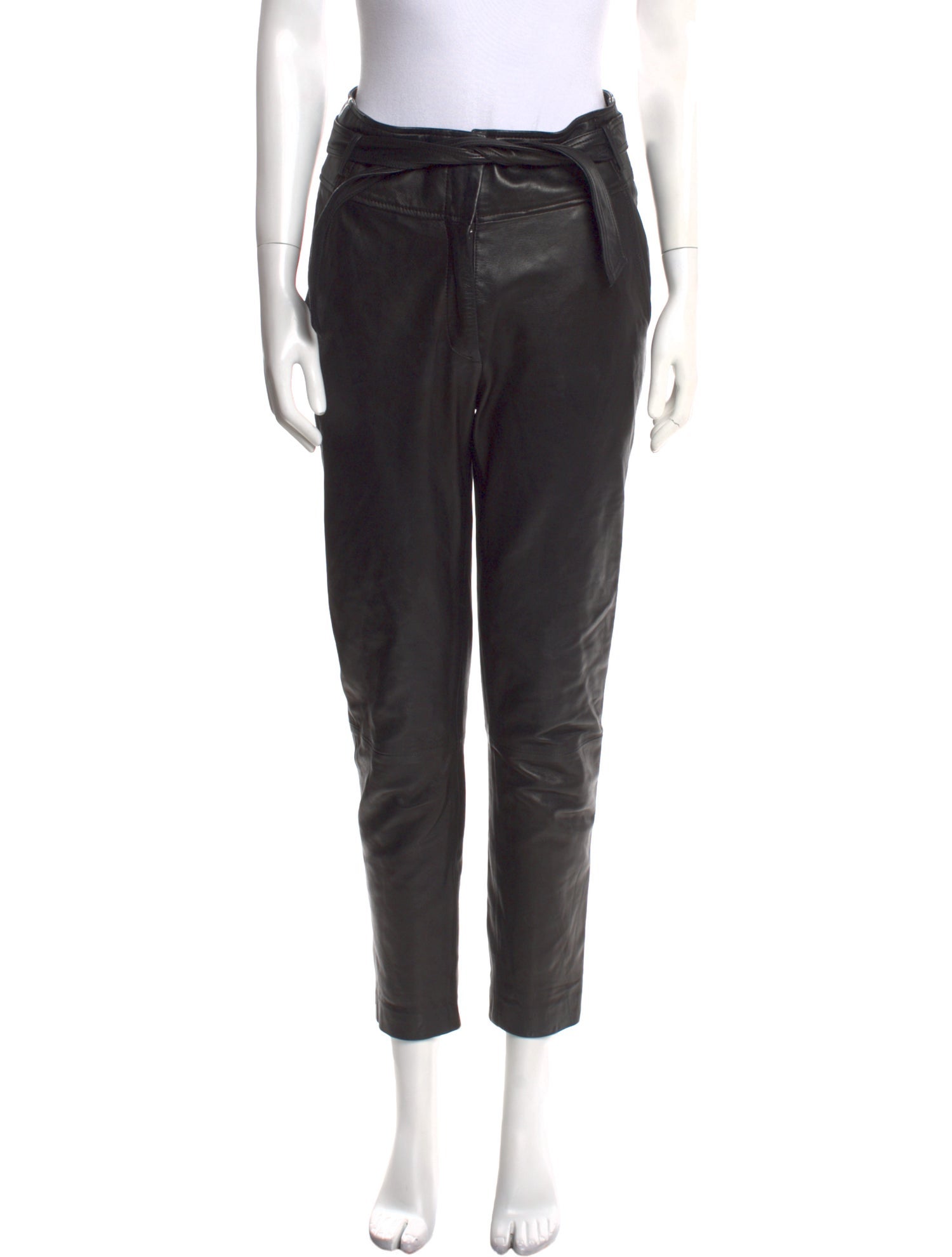 Veronica Beard Lamb Leather Skinny Leg Pants