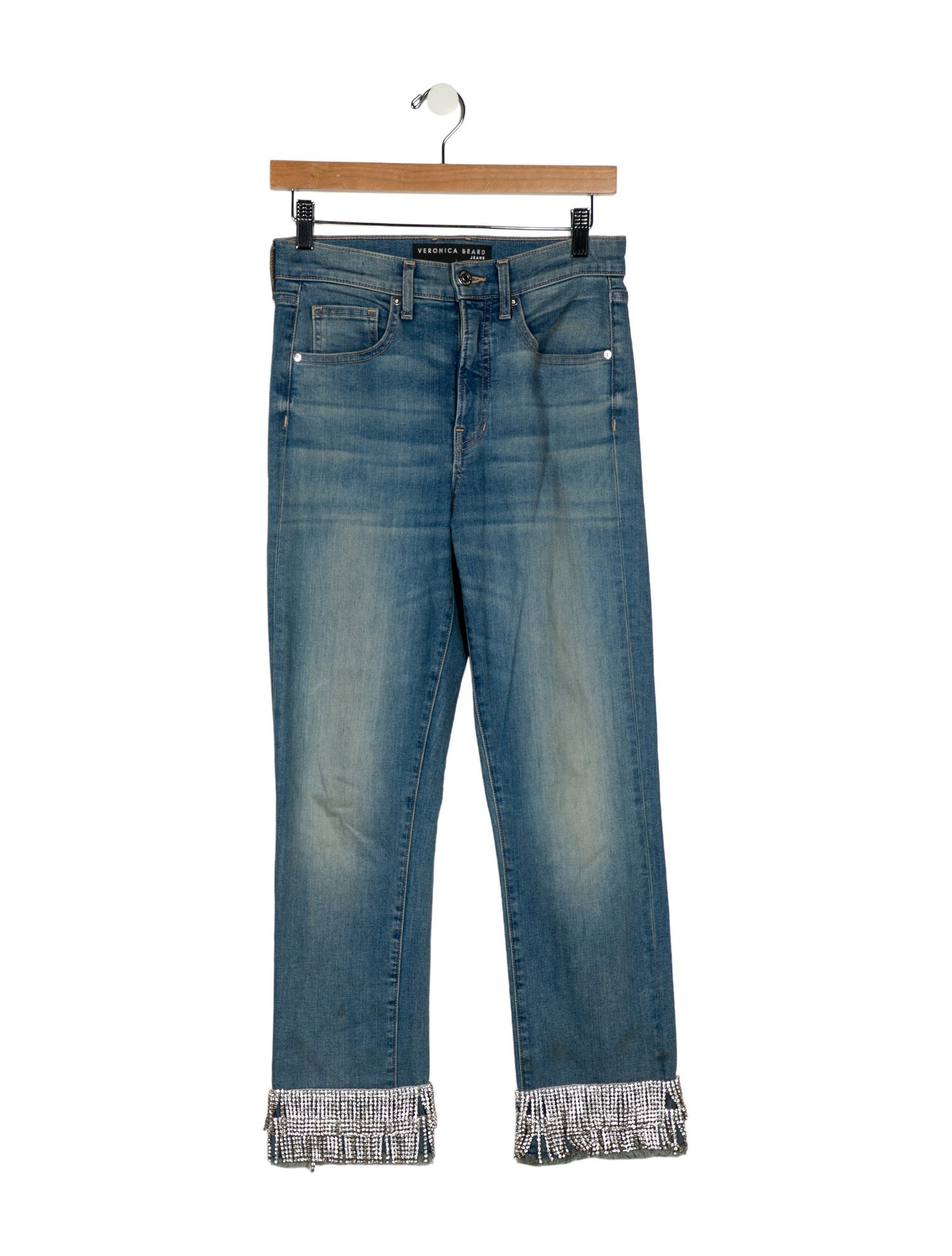 Veronica Beard High-Rise Straight Leg Jeans