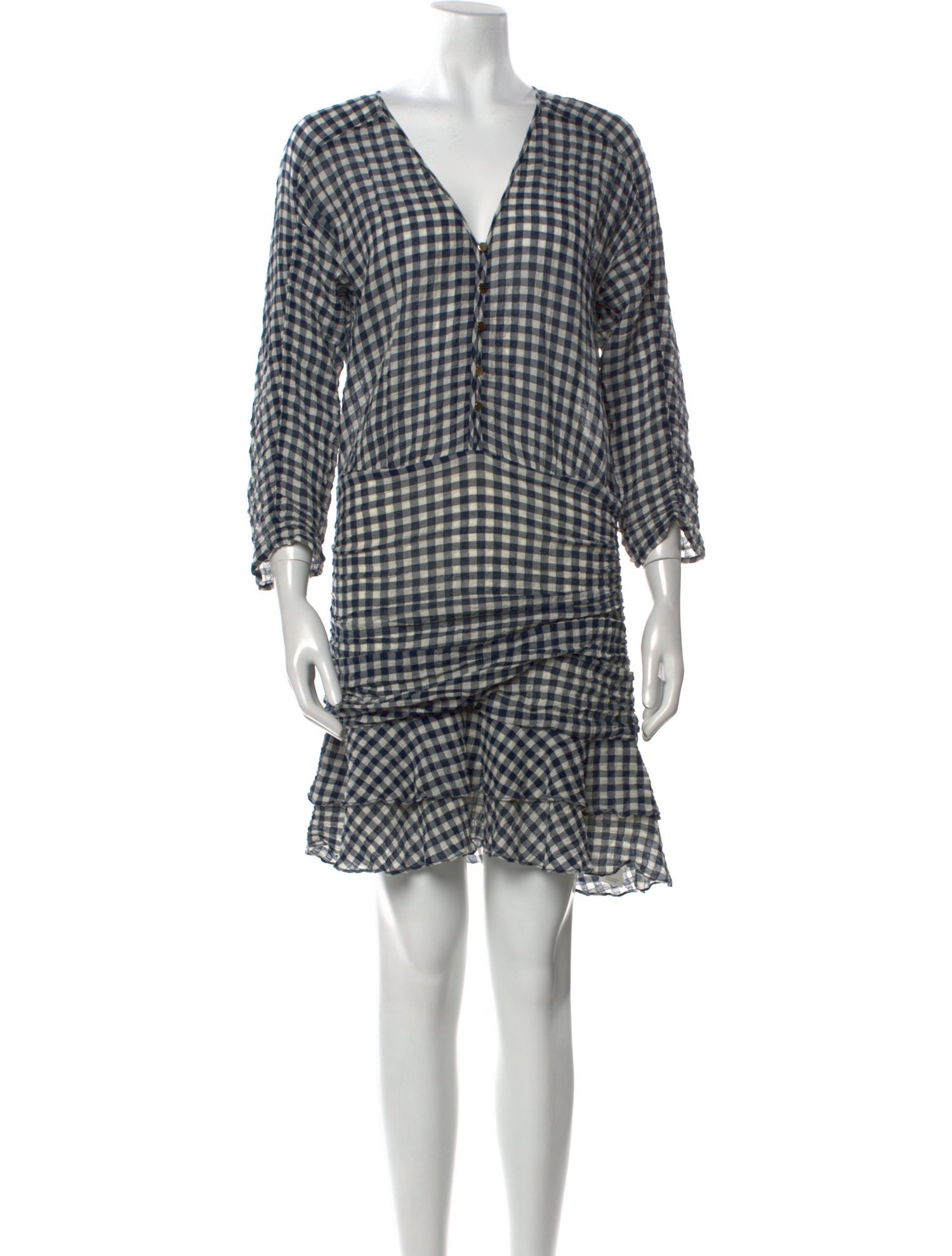 Veronica Beard Plaid Print Mini Dress