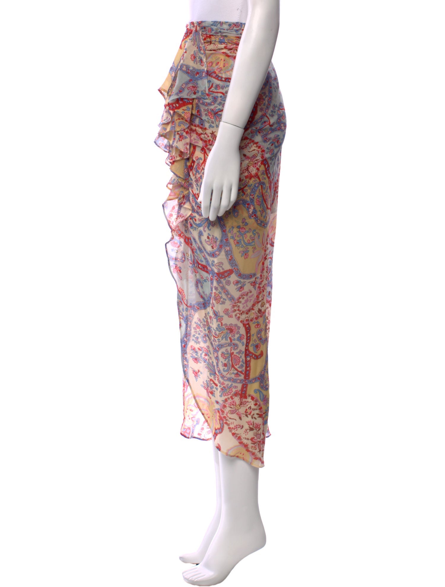 Veronica Beard Silk Midi Length Skirt