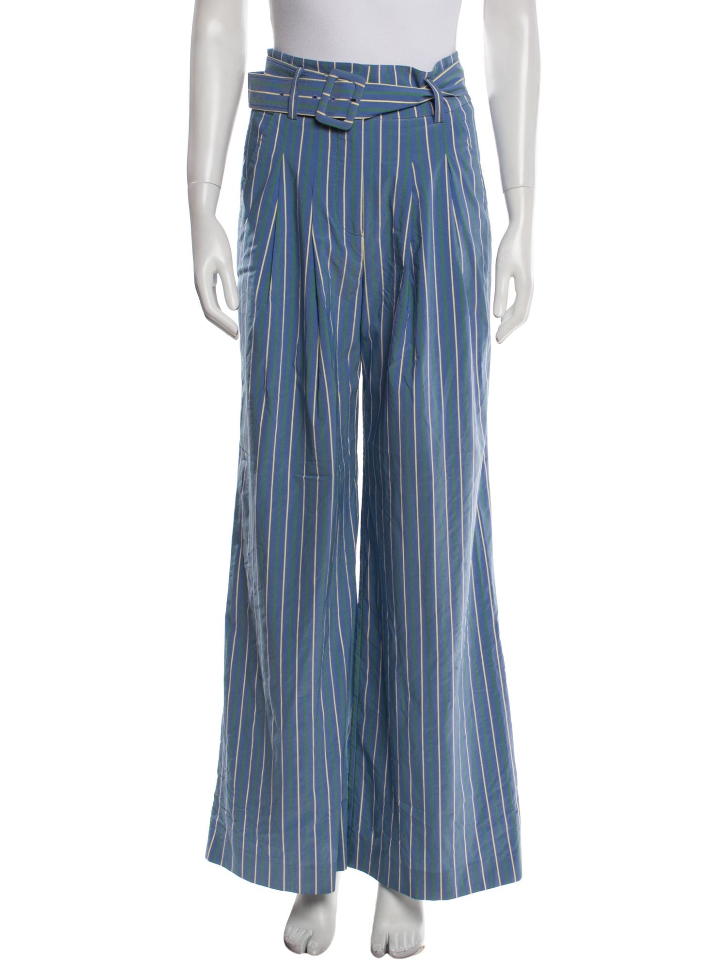 Veronica Beard Striped Wide Leg Pants