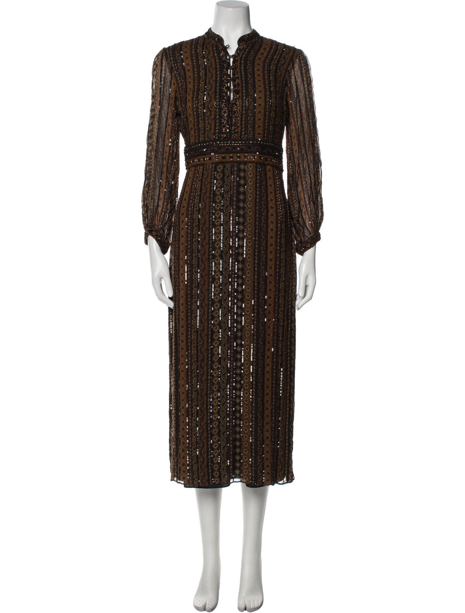 Veronica Beard V-Neck Midi Length Dress