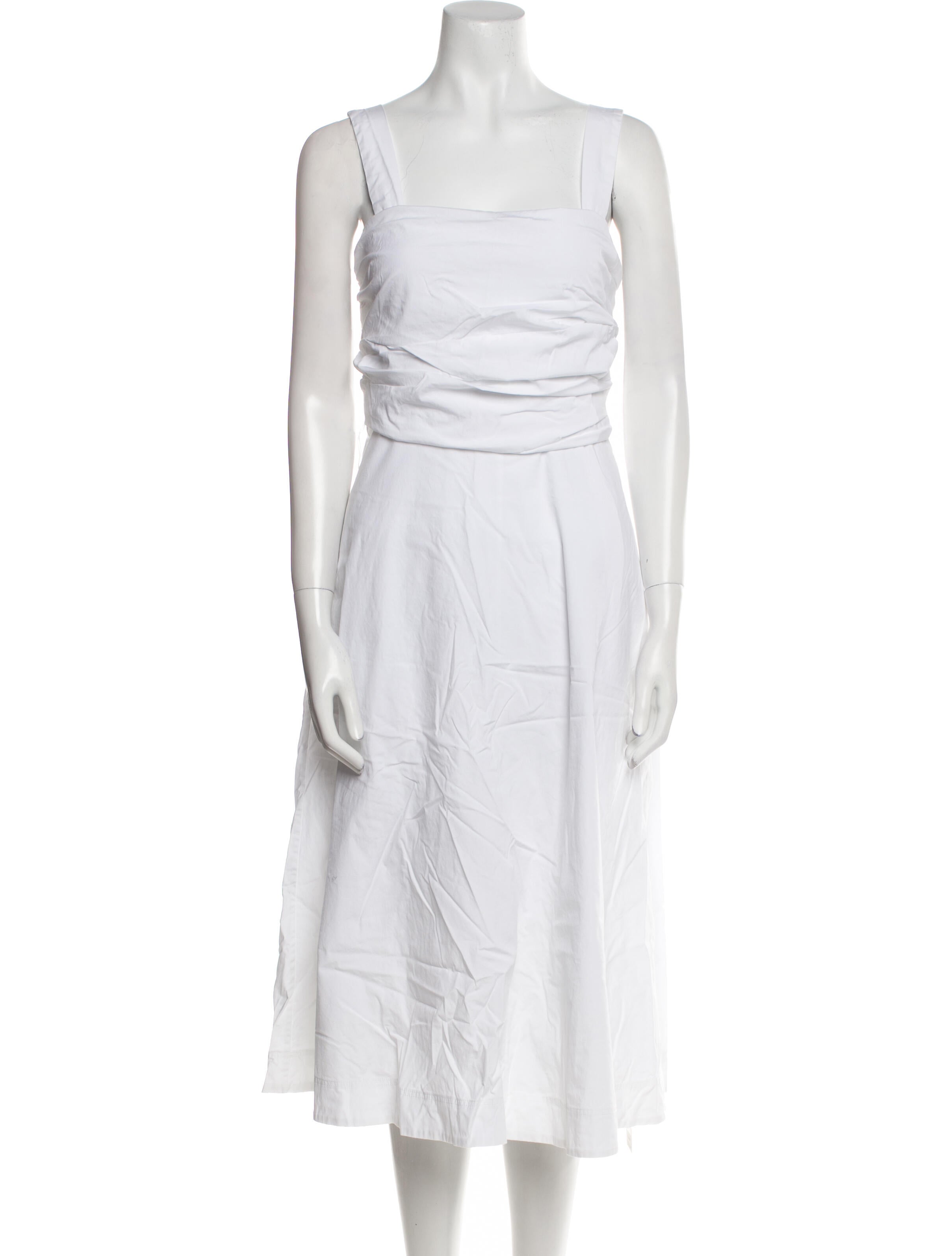 Veronica Beard Square Neckline Midi Length Dress