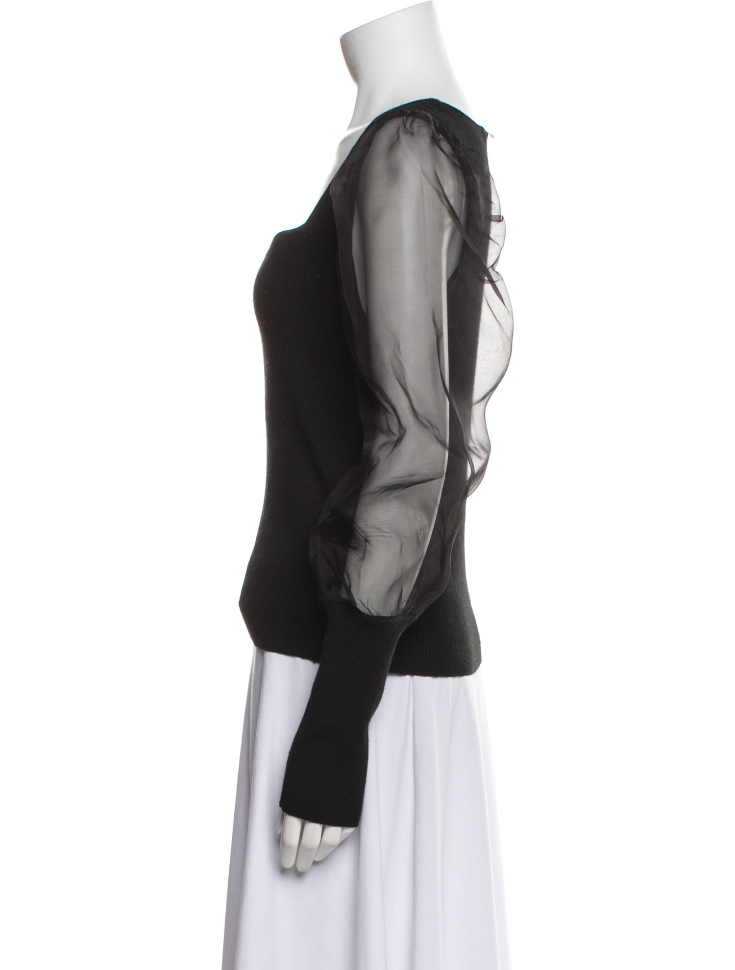 Veronica Beard Merino Wool Square Neckline Bodysuit