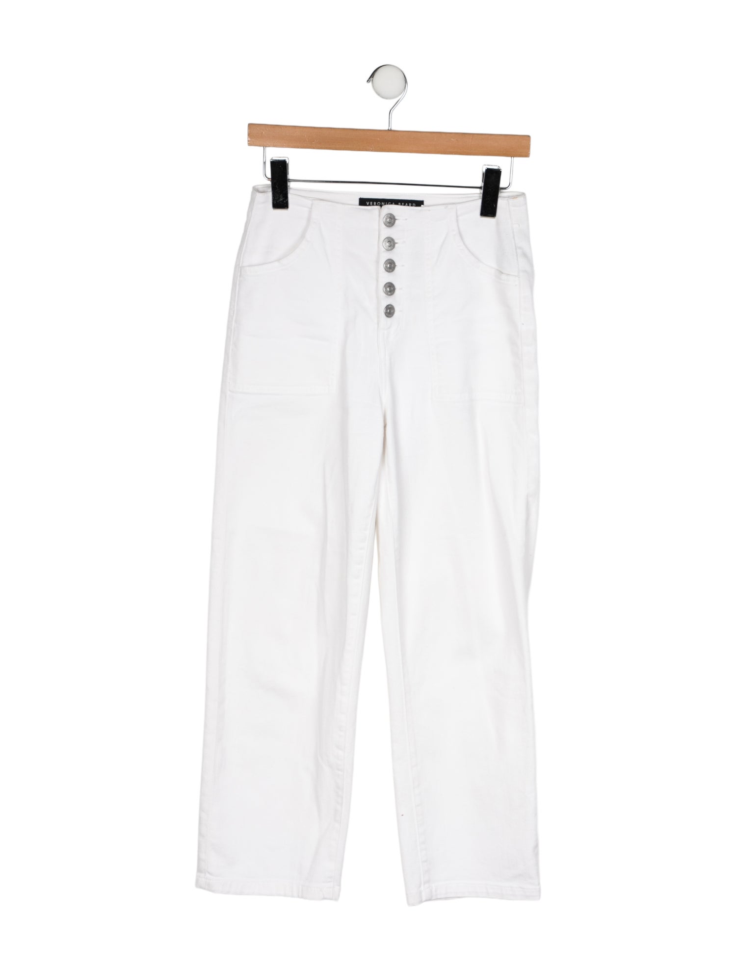 Veronica Beard Mid-Rise Straight Leg Jeans