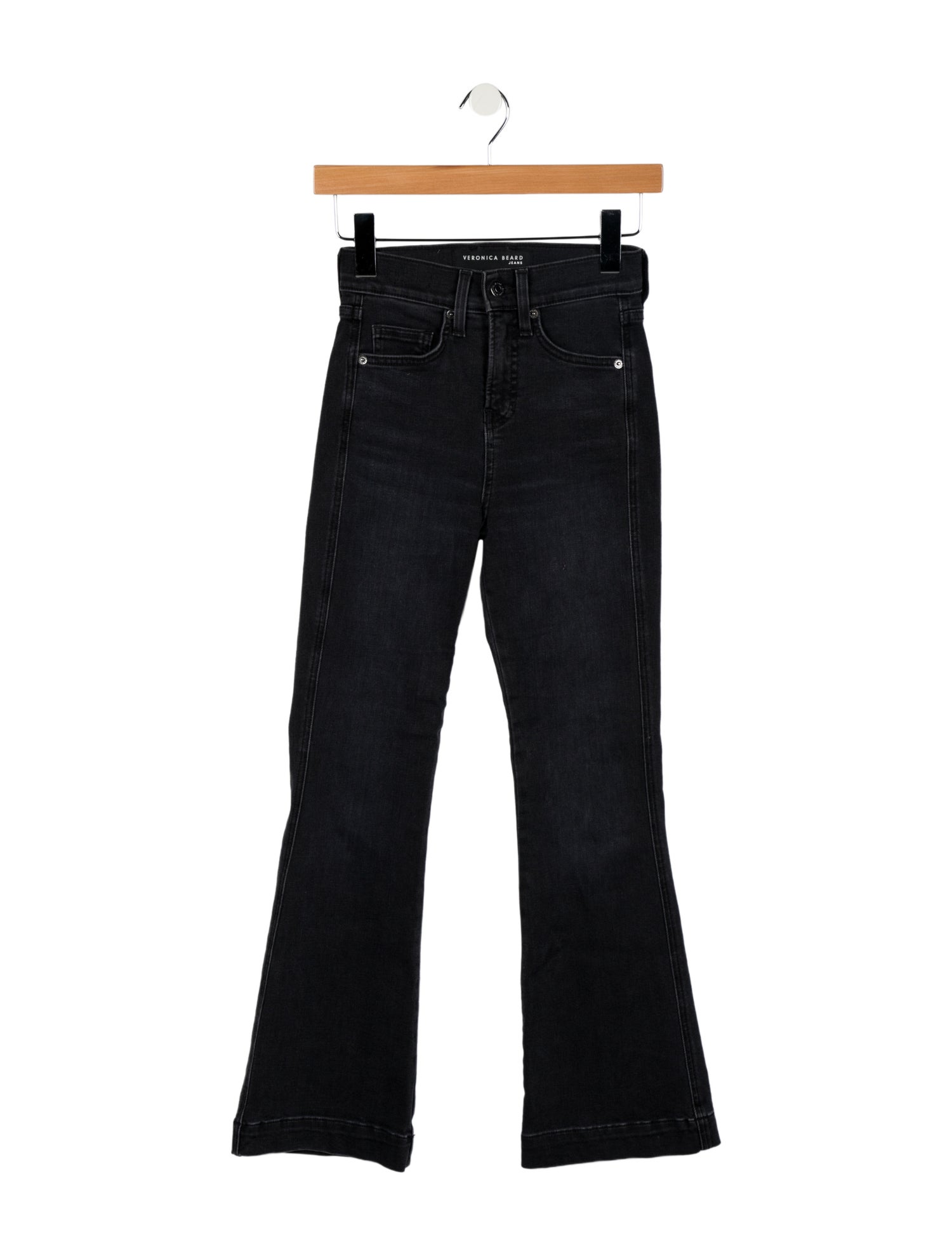 Veronica Beard Mid-Rise Wide Leg Jeans