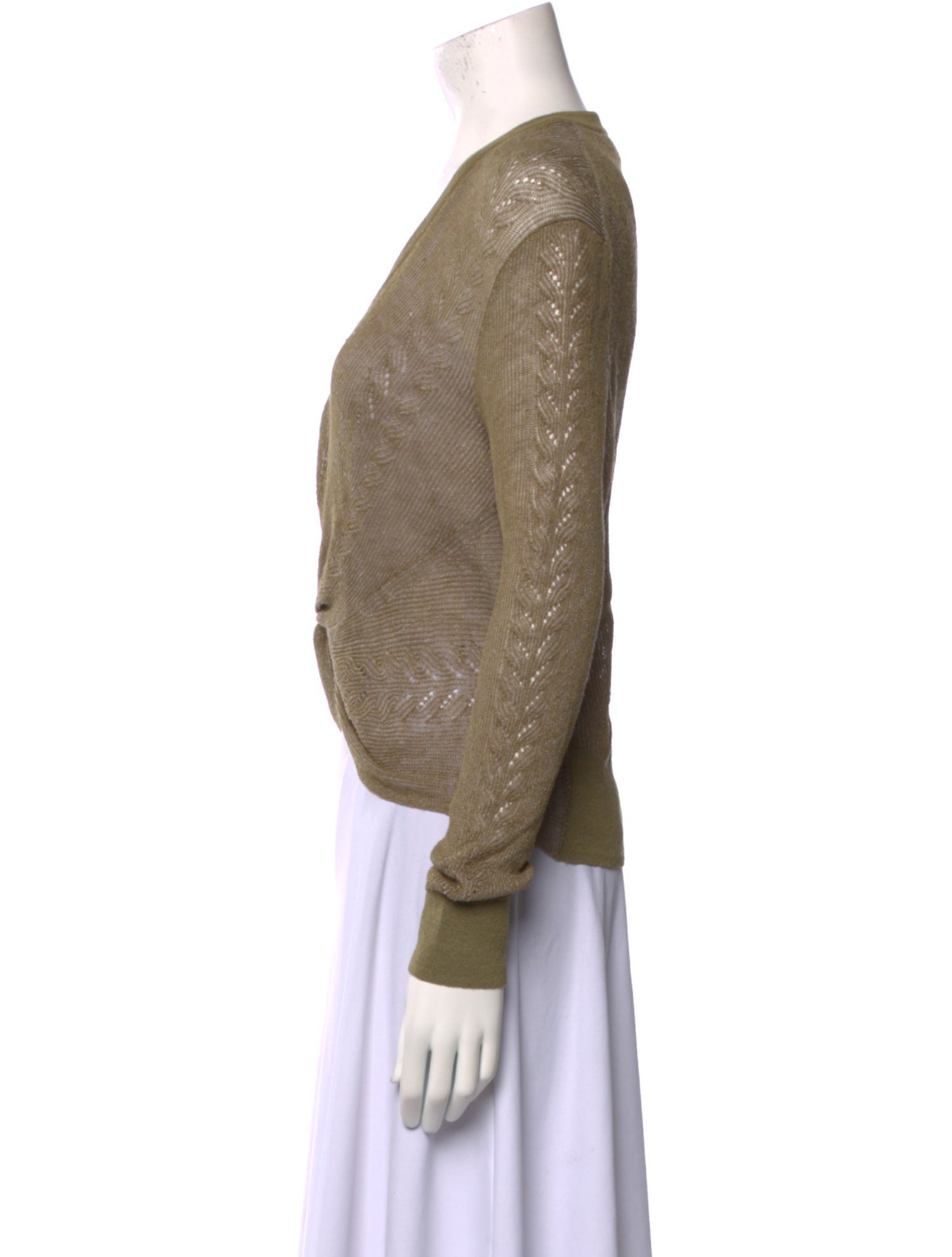 Veronica Beard Linen V-Neck Sweater