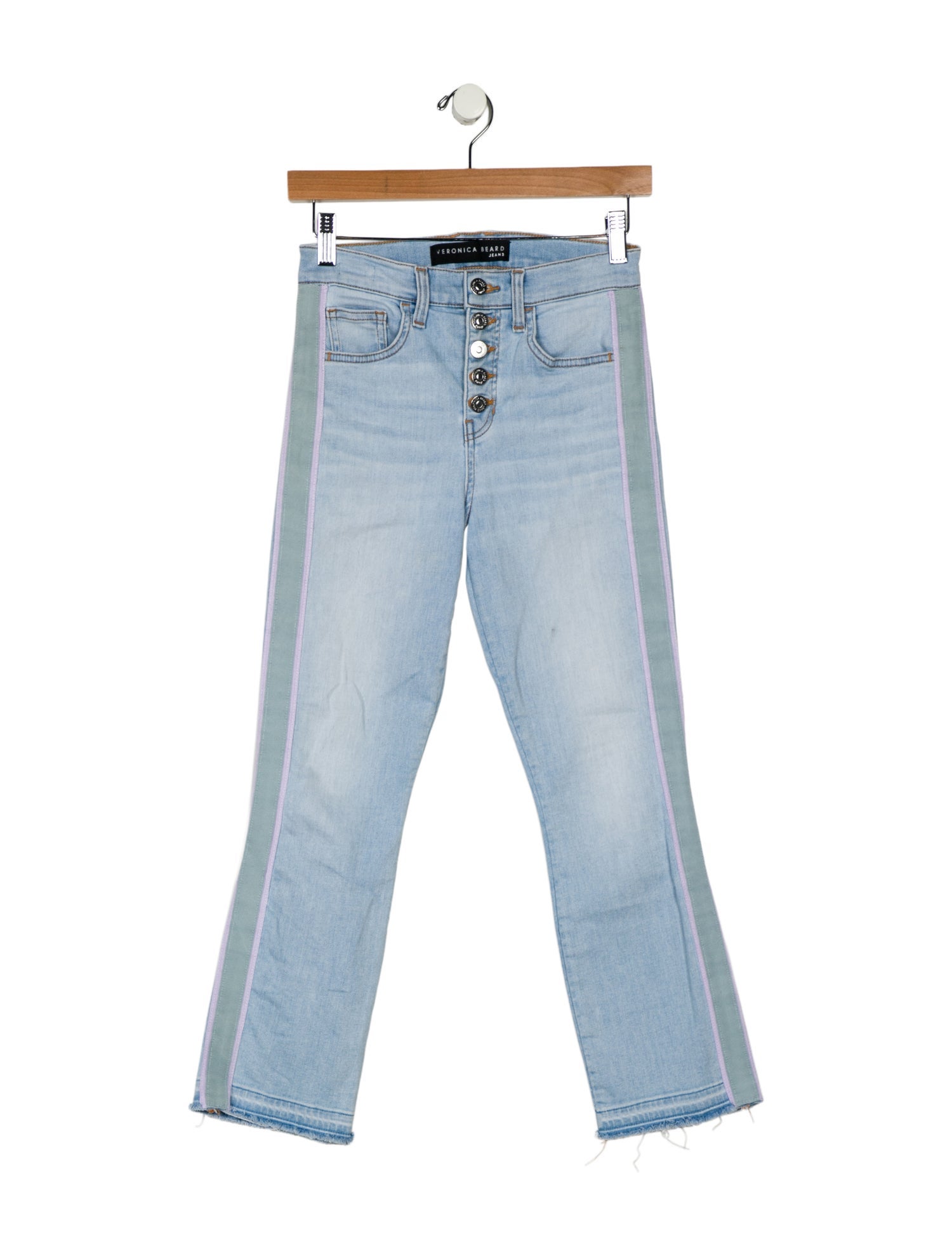 Veronica Beard Mid-Rise Straight Leg Jeans