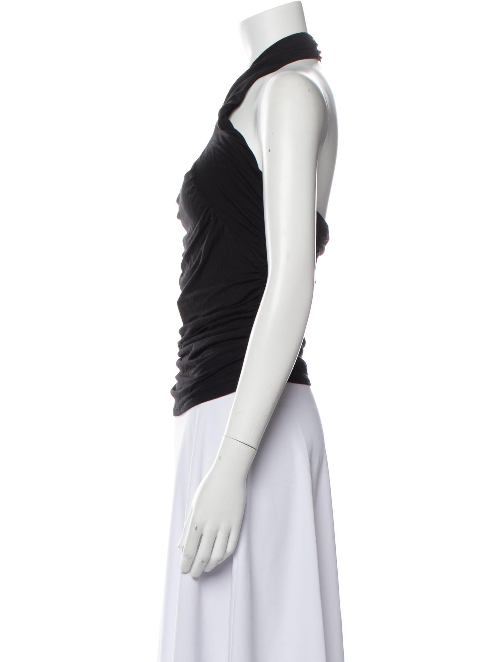 Veronica Beard Halterneck Sleeveless Crop Top