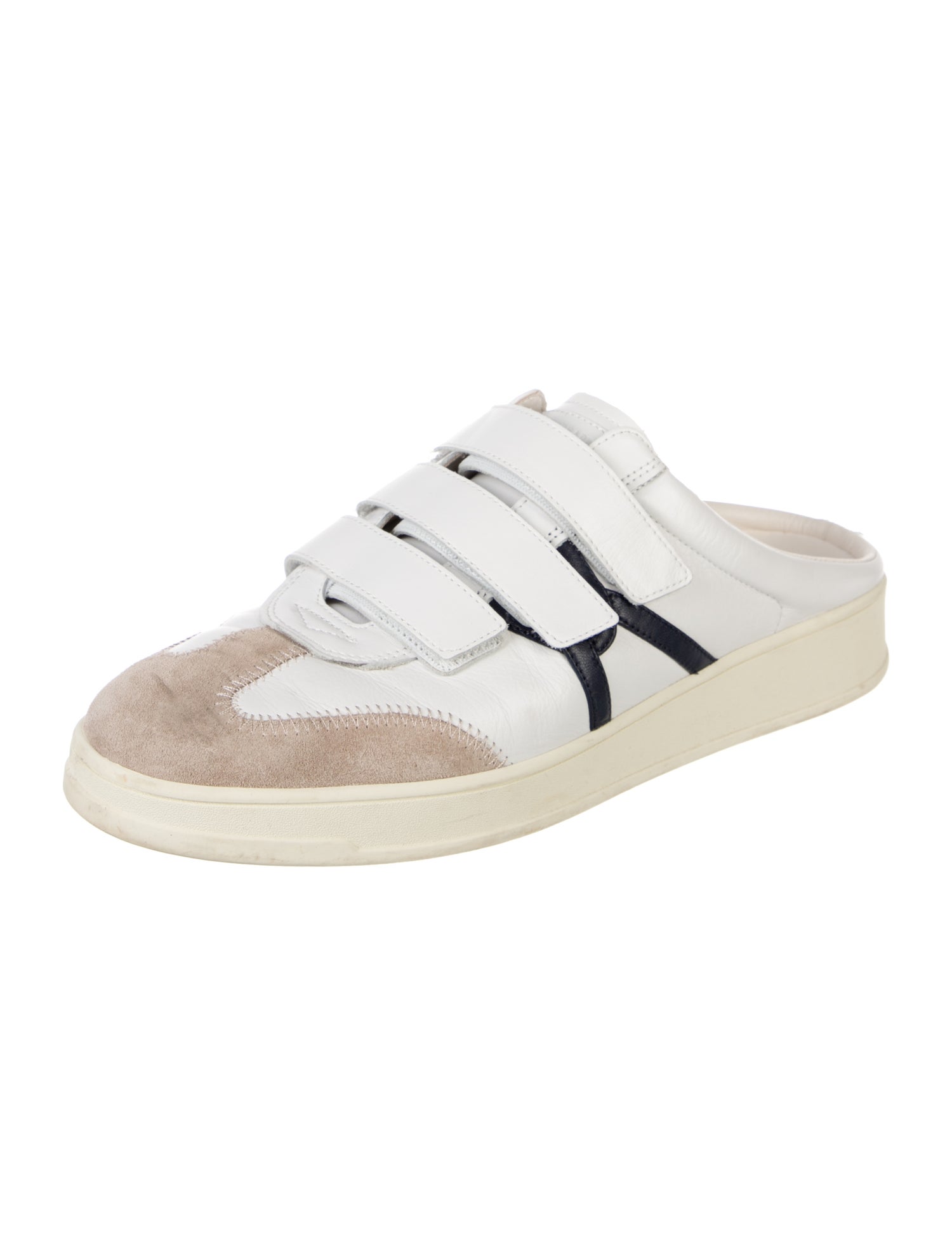 Veronica Beard Leather Colorblock Pattern Sneakers