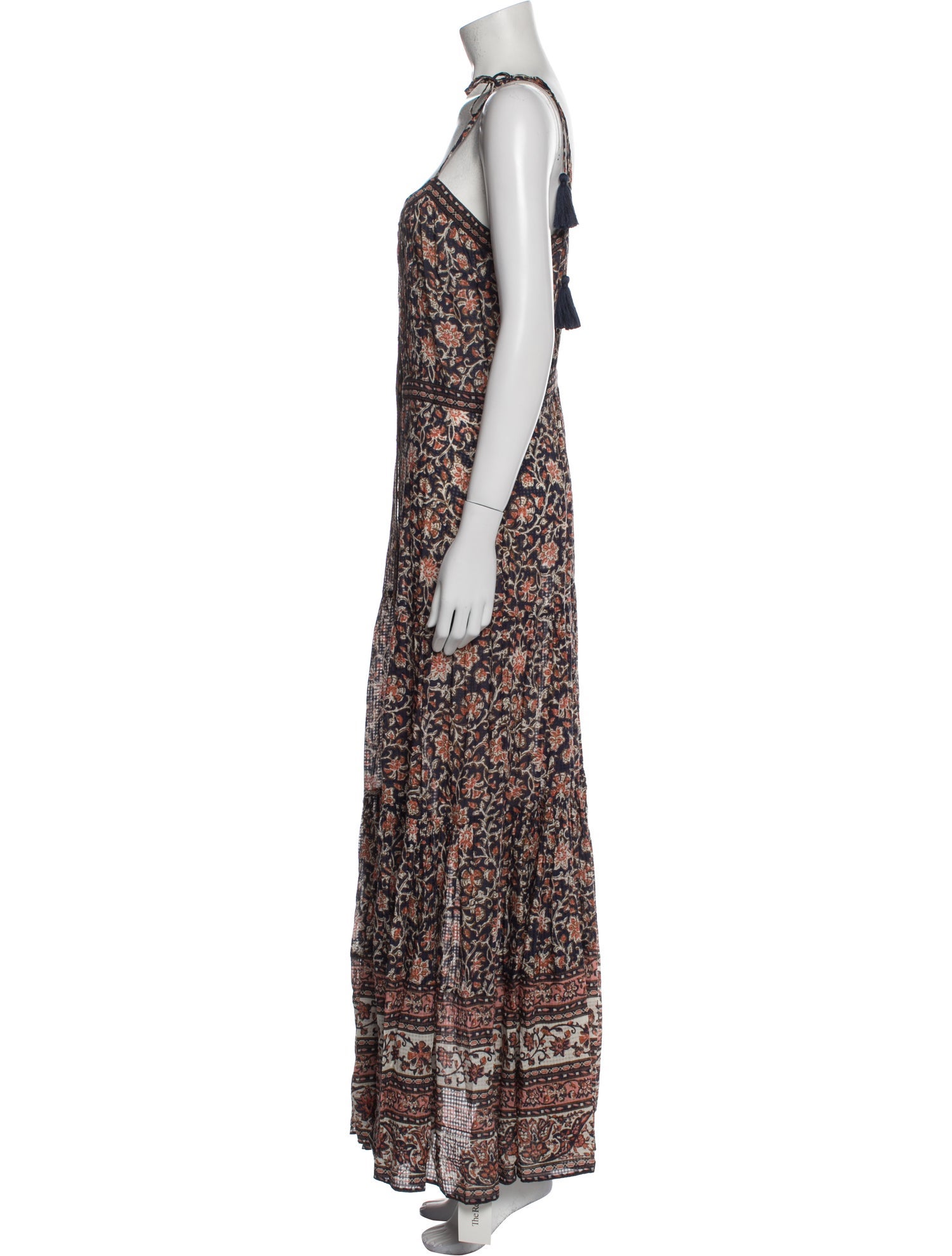 Veronica Beard Floral Print Long Dress