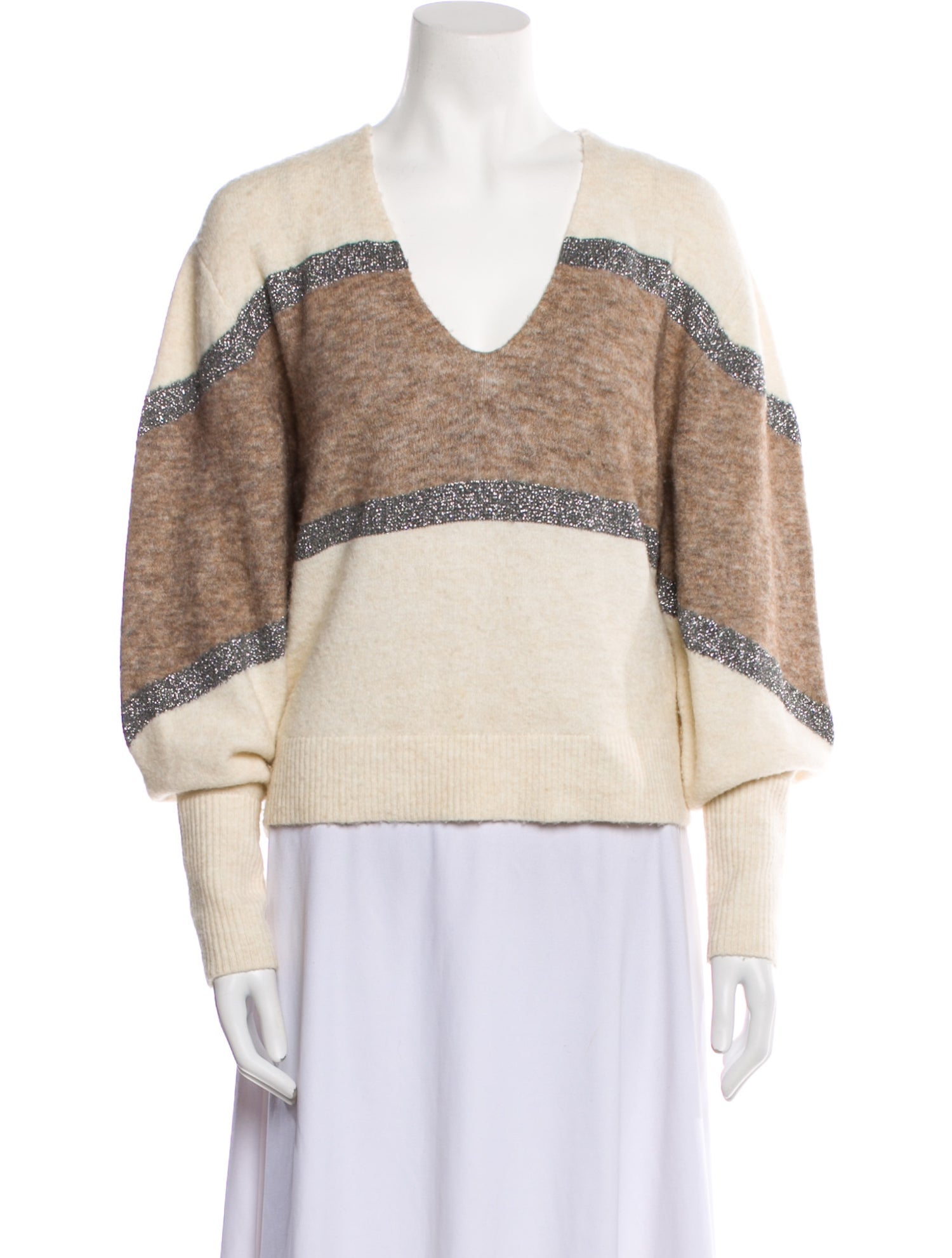 Veronica Beard Nylon Striped Sweater