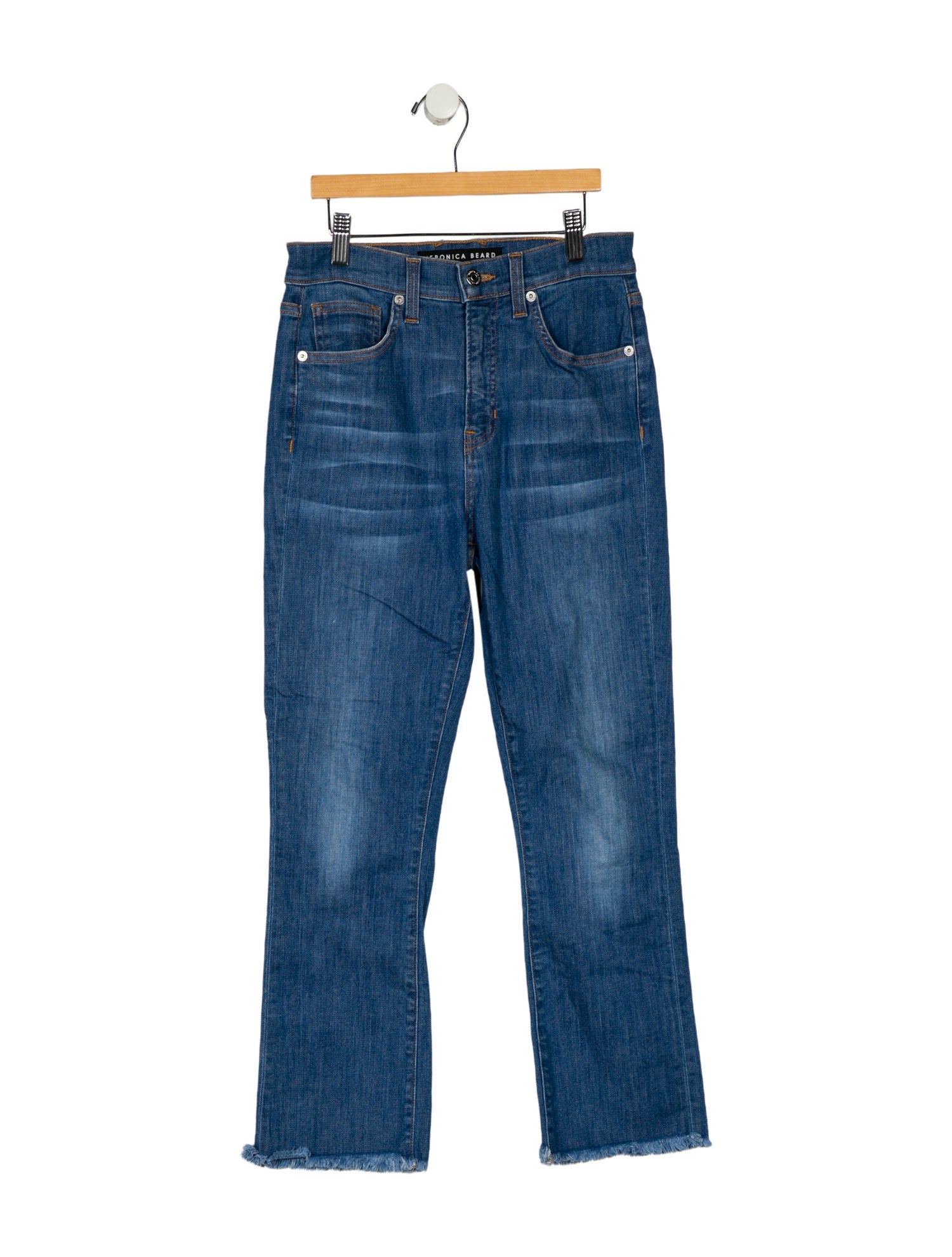Veronica Beard Mid-Rise Straight Leg Jeans