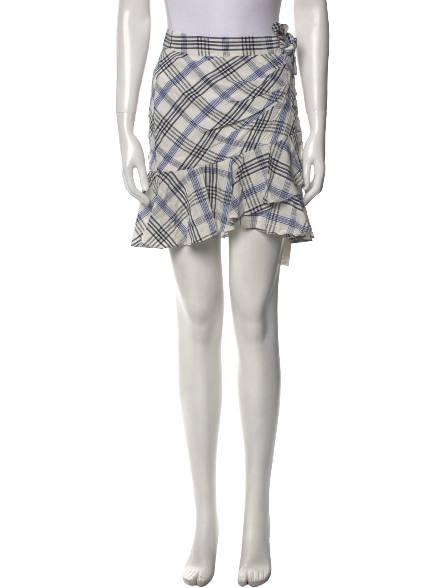 Veronica Beard Plaid Print Mini Skirt