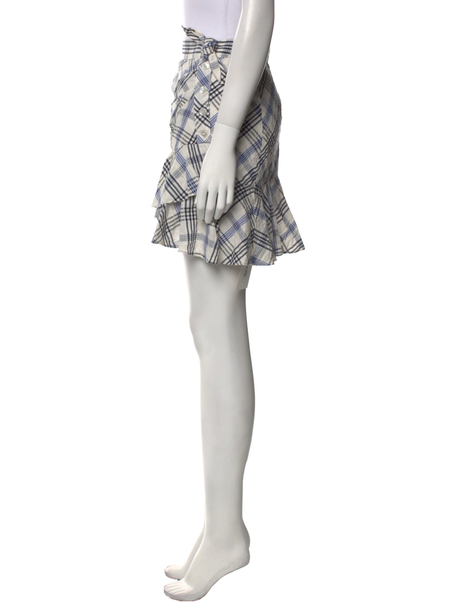 Veronica Beard Plaid Print Mini Skirt