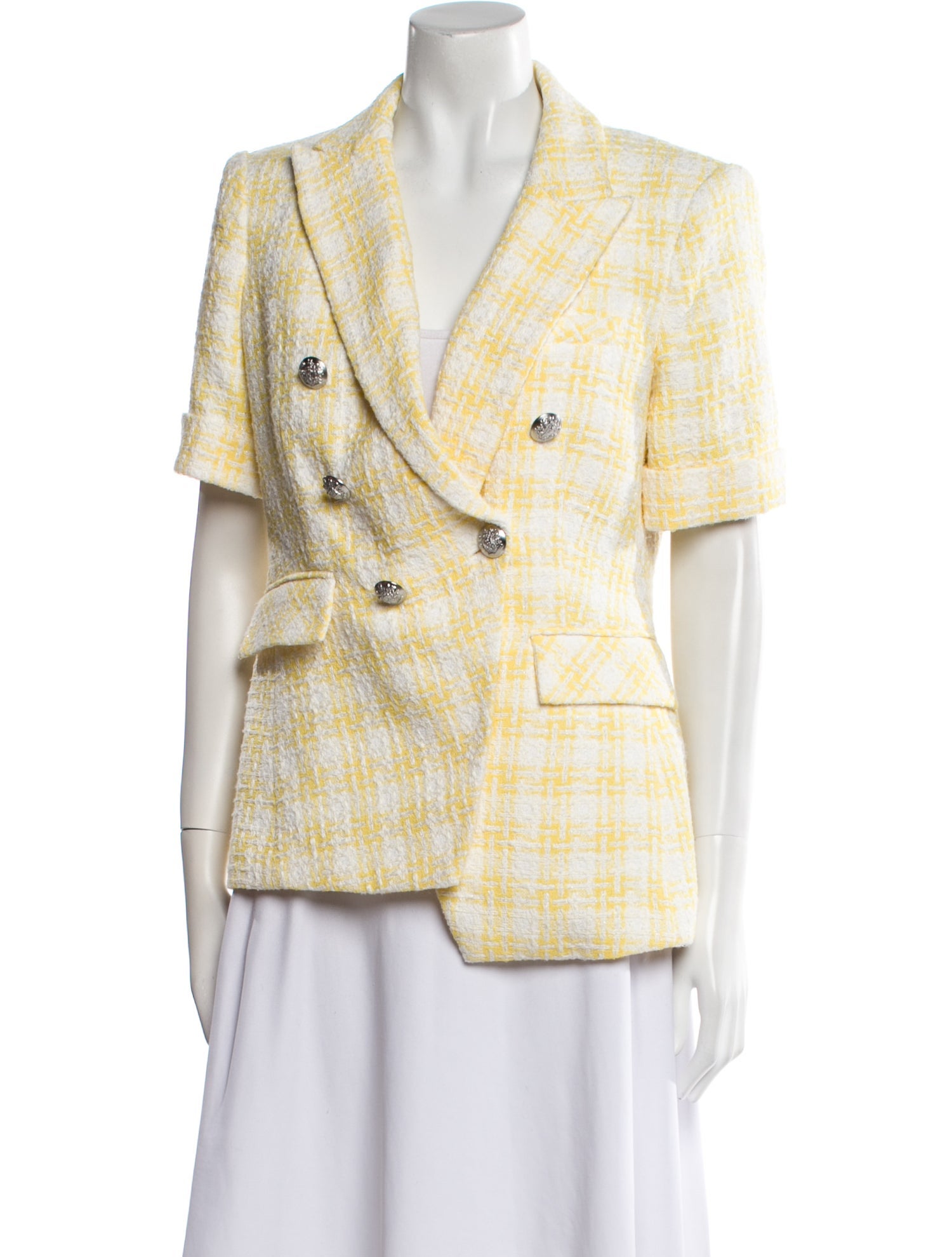 Veronica Beard Plaid Print Blazer