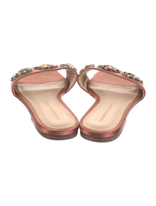 Veronica Beard Satin Crystal Embellishments Slides