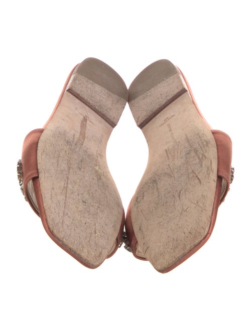 Veronica Beard Satin Crystal Embellishments Slides