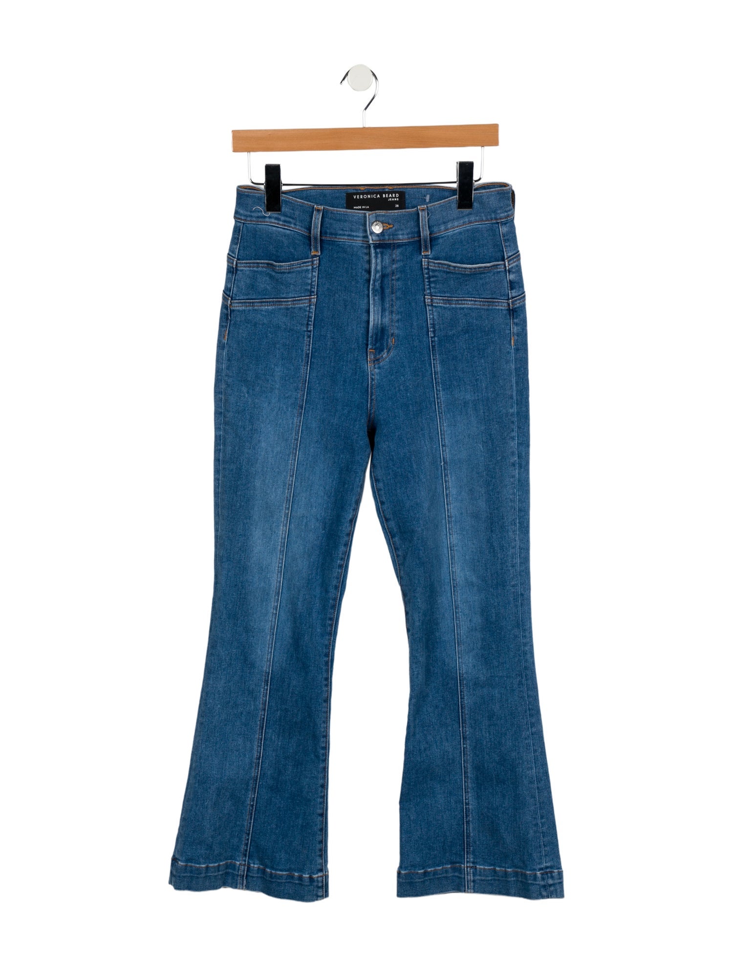 Veronica Beard High-Rise Wide Leg Jeans