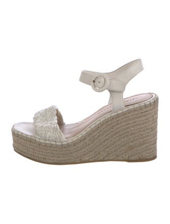 Veronica Beard Leather Braided Accents Espadrilles